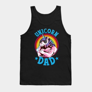 Unicorn Dad Proud Fathers of a Unicorn Princess Tank Top